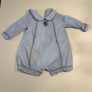 Cecil & Lou Plaid Blue Bubble Kids One Piece‎ Size 12m